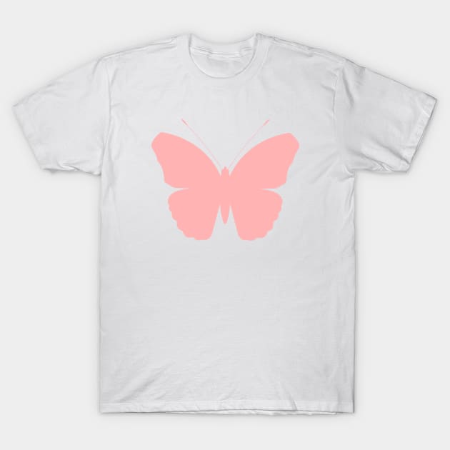 Pink Butterfly Design T-Shirt by NataliePaskell